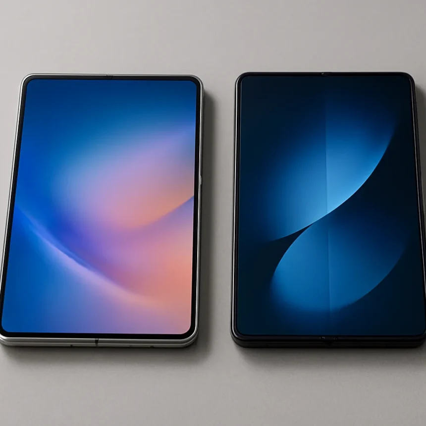 OPPO Find N6 creaseless foldable beats Galaxy Z Fold 7 — AI-generated illustration