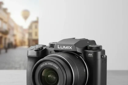 Panasonic Lumix ZS300 travel zoom camera returns after 8 years — AI-generated illustration