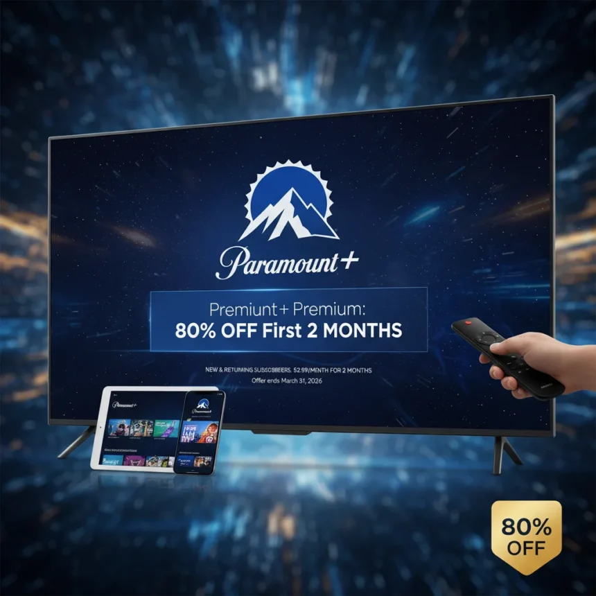 Paramount Plus Premium Deal: 80% Off First Two Months — AI-generated illustration