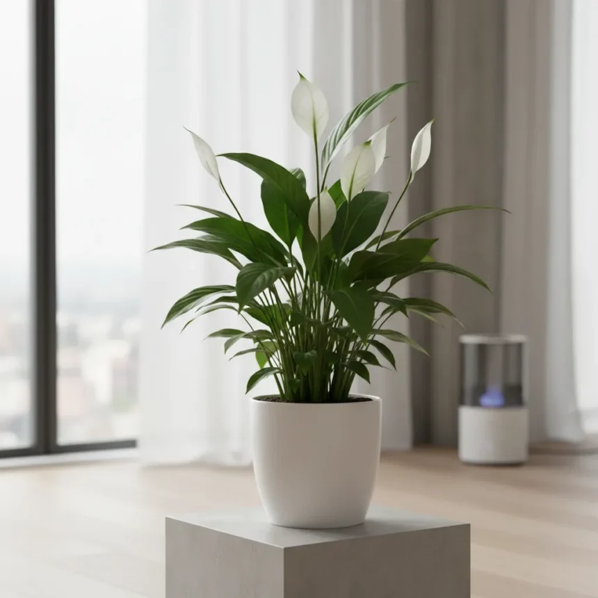 Peace Lily Is the Best Air-Purifying Plant for Your Home — AI-generated illustration