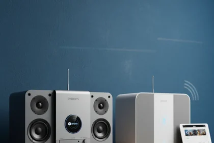 Philips revives compact hi-fi with modern micro systems — AI-generated illustration