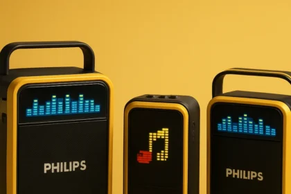 Philips Moving Sound portable audio revives 1980s design with Bluetooth 5.5 — AI-generated illustration