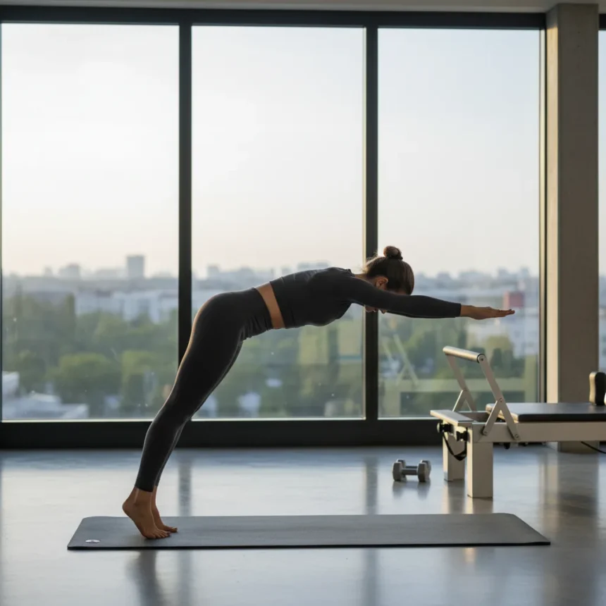 Pilates roll-up exercise beats sit-ups for core strength — AI-generated illustration