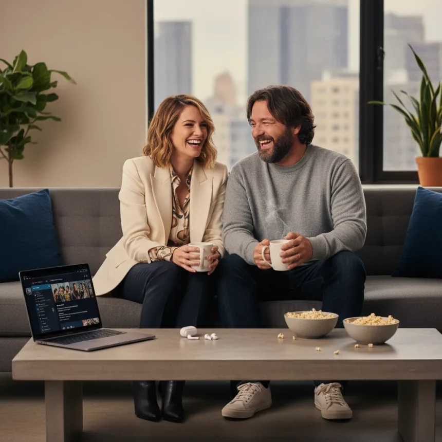 Rose Byrne and Seth Rogen Prove Platonic Is Apple TV+'s Best Comedy — AI-generated illustration