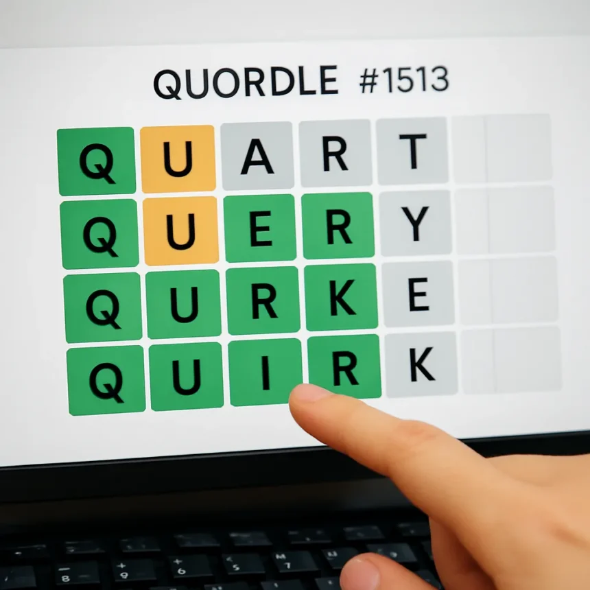 Quordle #1513 Answers: Today's Puzzle Is a Tricky One — AI-generated illustration