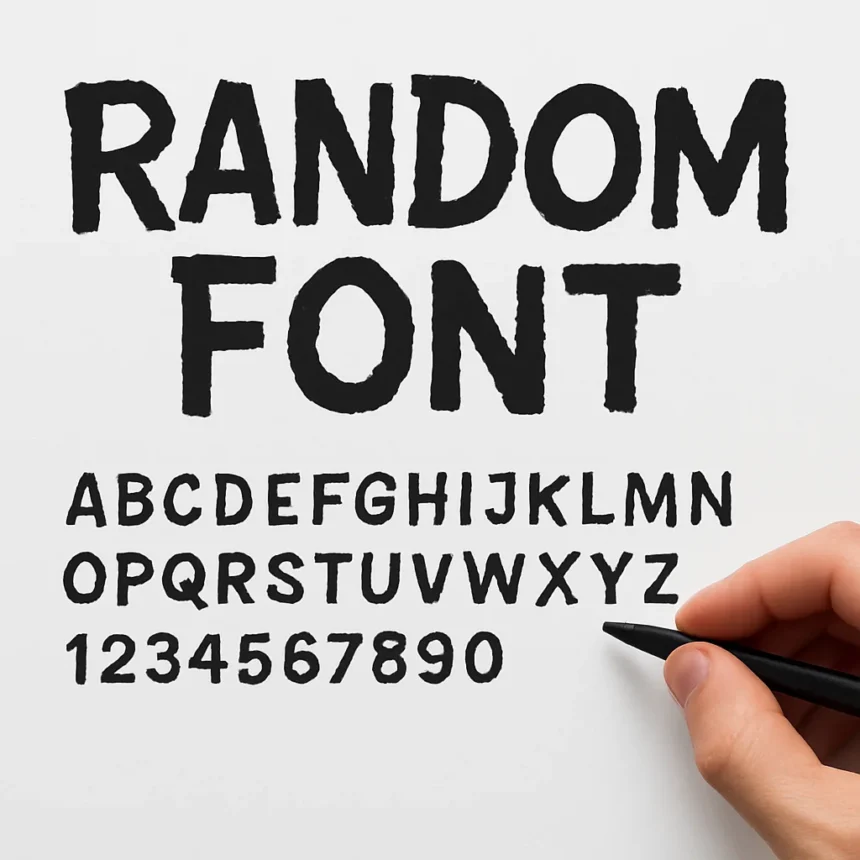 Random Font Is the World's Most Chaotic Typeface and It's Free — AI-generated illustration