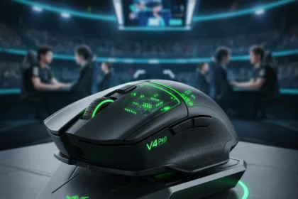 Razer Viper V4 Pro redefines wireless esports mice with 8000Hz polling — AI-generated illustration