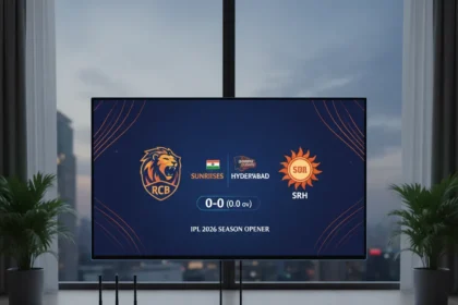How to watch RCB vs Sunrisers Hyderabad IPL 2026 opener — AI-generated illustration