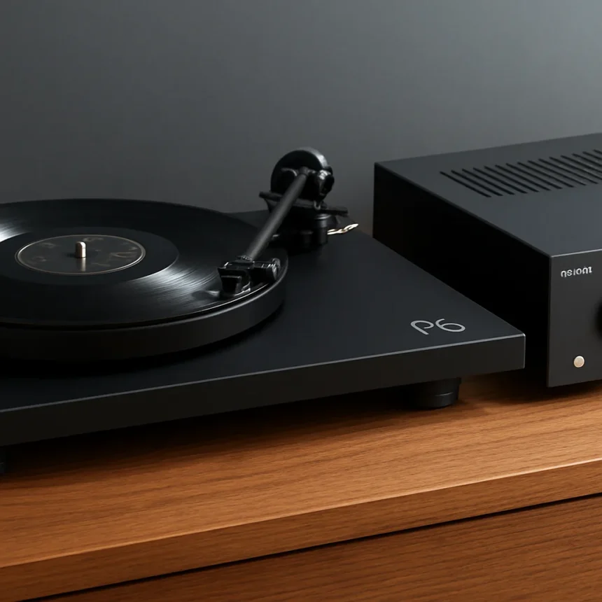 Rega Planar 6 and Arcam A15+ System Earns Its Premium Price — AI-generated illustration