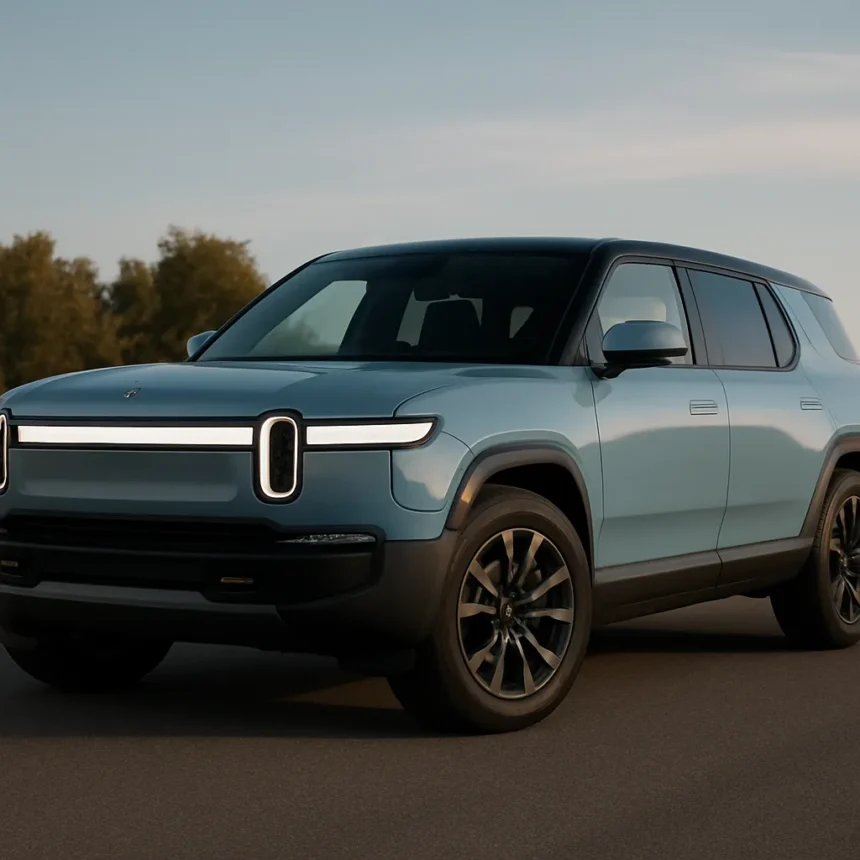 Rivian R2 challenges Tesla Model Y with style and substance — AI-generated illustration