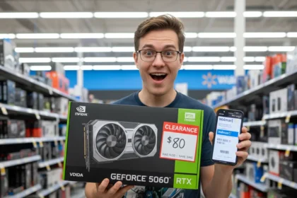 RTX 5060 Ti clearance deal at Walmart saves PC builder $340 — AI-generated illustration