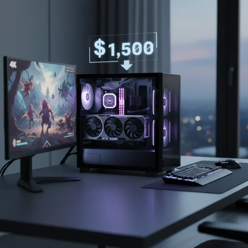 RTX 5090 gaming PC deal beats GPU-alone pricing by $1,500 — AI-generated illustration