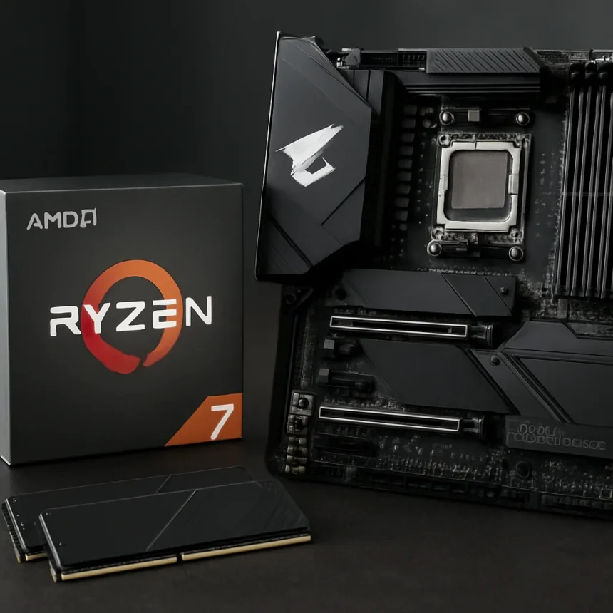 Ryzen 7 9850X3D Newegg Bundle Gets You $399 RAM Free — AI-generated illustration