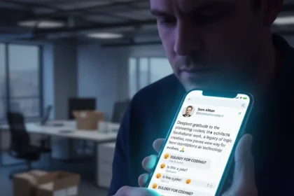 Sam Altman's coder thank-you tweet reads like a eulogy — AI-generated illustration