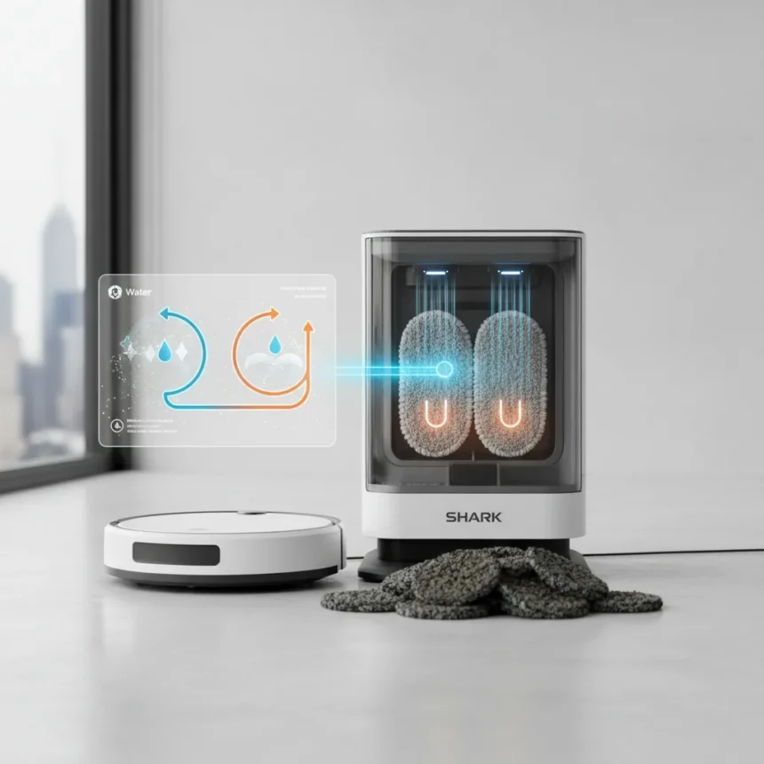 Shark NeverTouch technology eliminates dirty mop handling forever