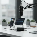 Shure MVX2U Gen 2 Unlocks Pro XLR Mics for Mobile Creators — AI-generated illustration