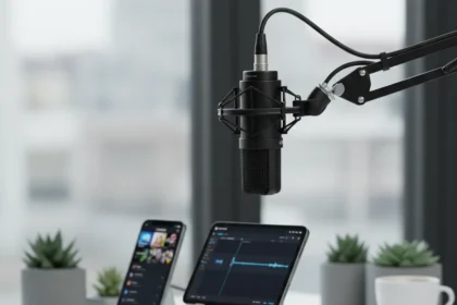 Shure MVX2U Gen 2 Unlocks Pro XLR Mics for Mobile Creators — AI-generated illustration