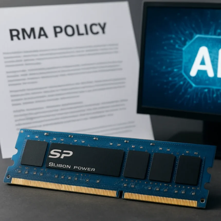 Silicon Power RMA Policy Hedges Against AI-Driven RAM Shortages — AI-generated illustration