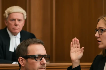 Smart glasses courtroom coaching scandal exposes legal system gaps