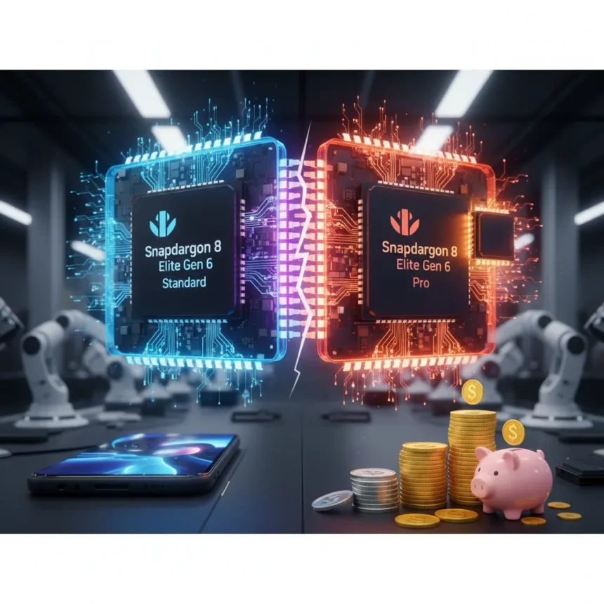 Snapdragon 8 Elite Gen 6 splits into two tiers—power gains come with a price — AI-generated illustration