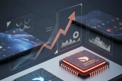 Snapdragon 8 Elite Gen 6 splits into Pro tier, reshaping 2026 flagships — AI-generated illustration