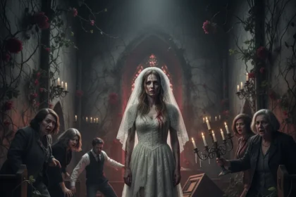 Something Very Bad is Going to Happen delivers wedding horror that mostly lands — AI-generated illustration