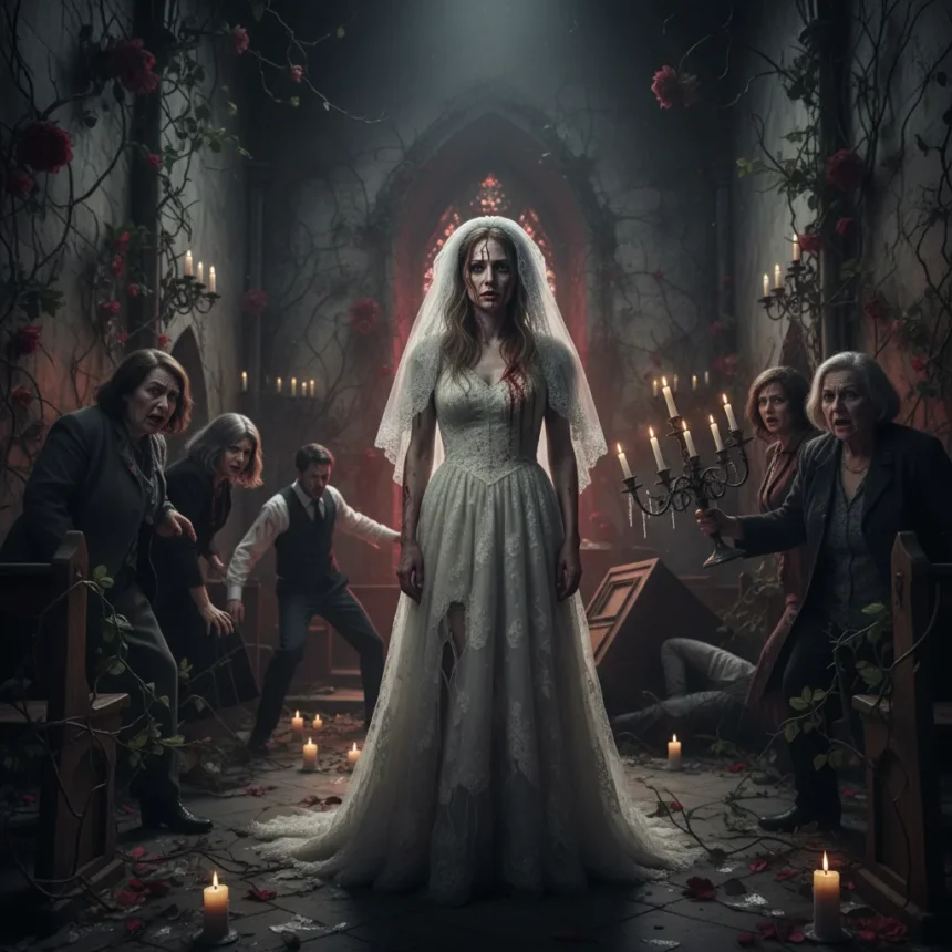 Something Very Bad is Going to Happen delivers wedding horror that mostly lands — AI-generated illustration