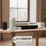 Sonos March sale drops $100 off Move 2 and Beam Gen 2 — AI-generated illustration