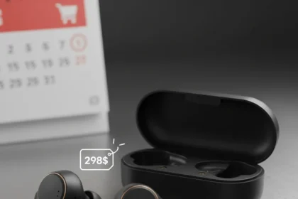 Sony WF-1000XM6 earbuds hit first-ever discount to $298 — AI-generated illustration