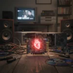 Sound cards were the beating heart of DIY home cinema — AI-generated illustration