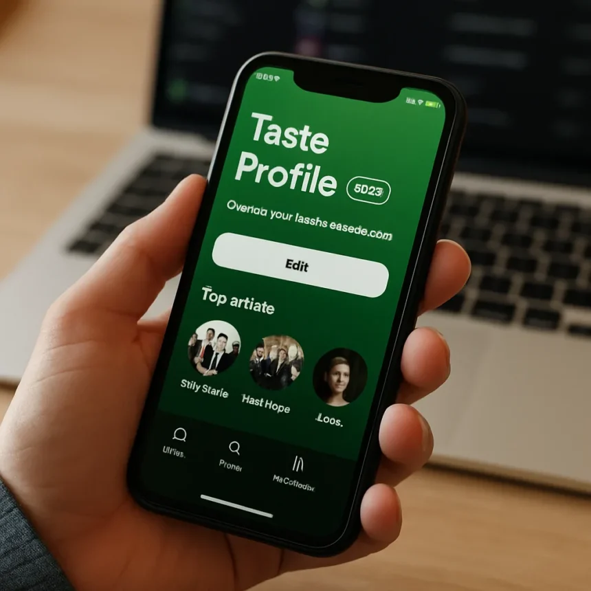 Spotify Taste Profile beta puts algorithm control in your hands — AI-generated illustration