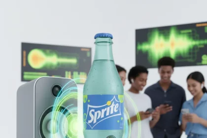 Sprite rebrands globally with new logo and sonic identity — AI-generated illustration