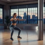 Standing resistance band core workout beats sit-ups — AI-generated illustration