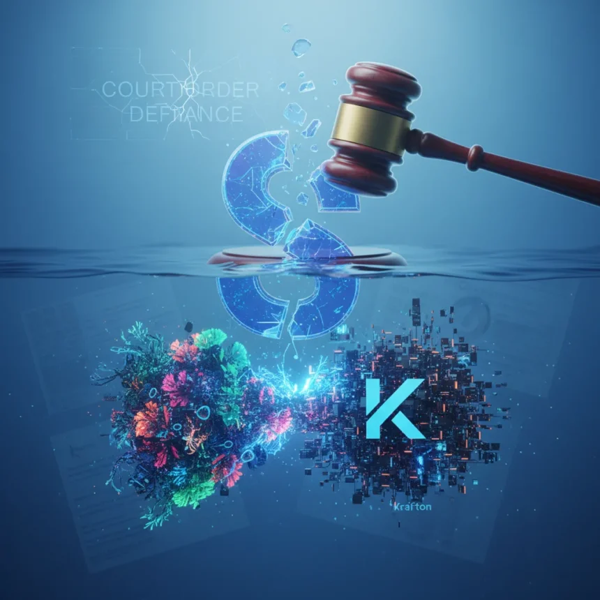 Subnautica 2 Publisher Dispute Escalates After Court Victory — AI-generated illustration