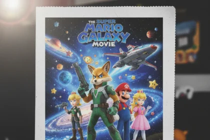 Super Mario Galaxy Movie poster spoils Fox McCloud reveal days before release — AI-generated illustration
