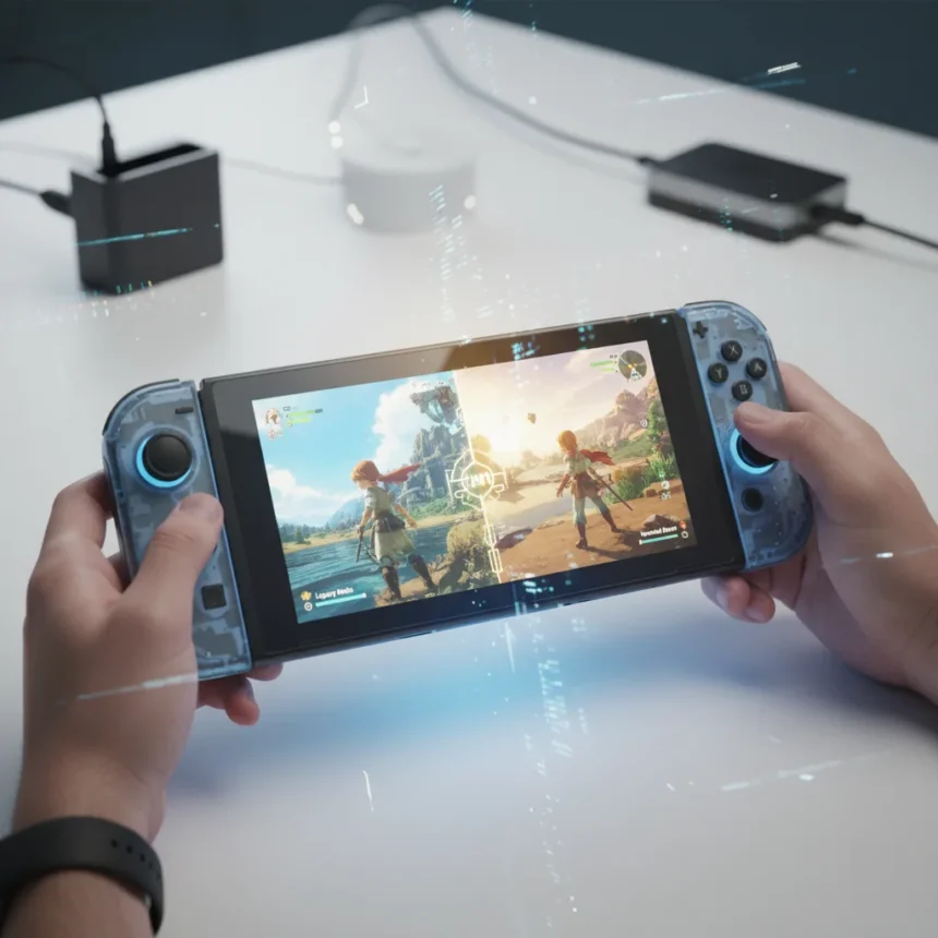 Nintendo Switch 2 Handheld Boost transforms legacy games — AI-generated illustration