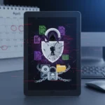 Tax-themed malvertising attacks disable security before ransomware lands — AI-generated illustration