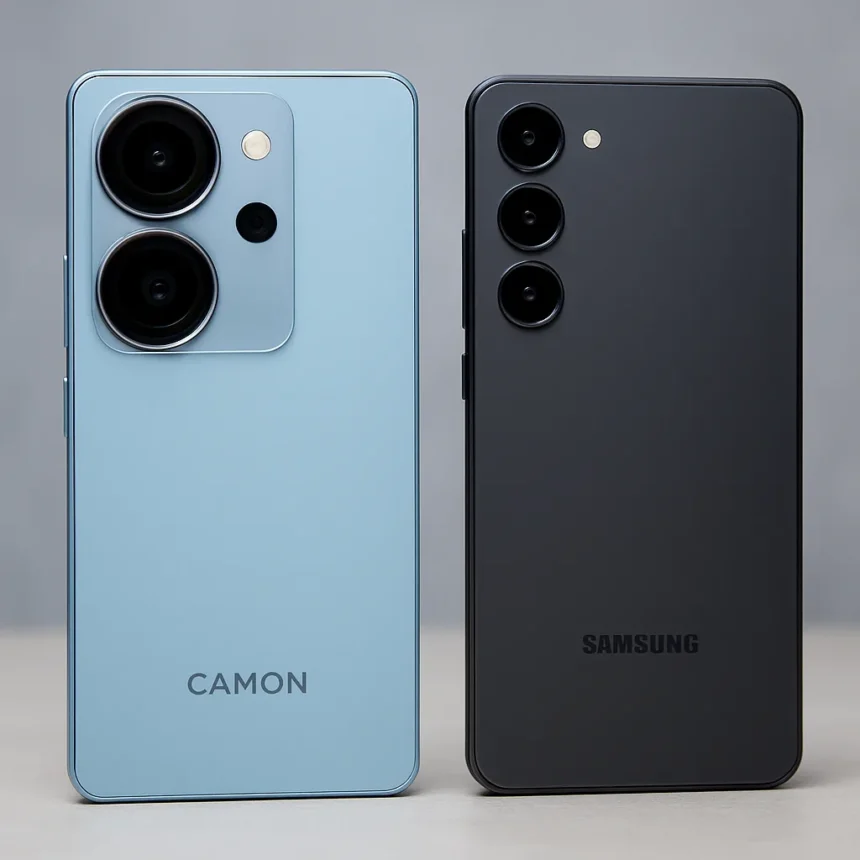 Tecno Camon 50 Ultra Rivals Galaxy S26 at Half the Price — AI-generated illustration