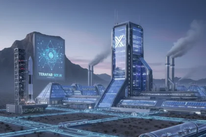 Terafab: Musk's Texas chip plant targets 50x global AI production — AI-generated illustration