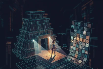 Tomb Raider III's rendering tricks built immersive 3D worlds without modern GPUs — AI-generated illustration