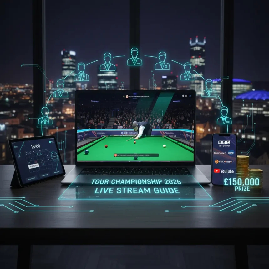 Tour Championship 2026 snooker live stream guide — AI-generated illustration