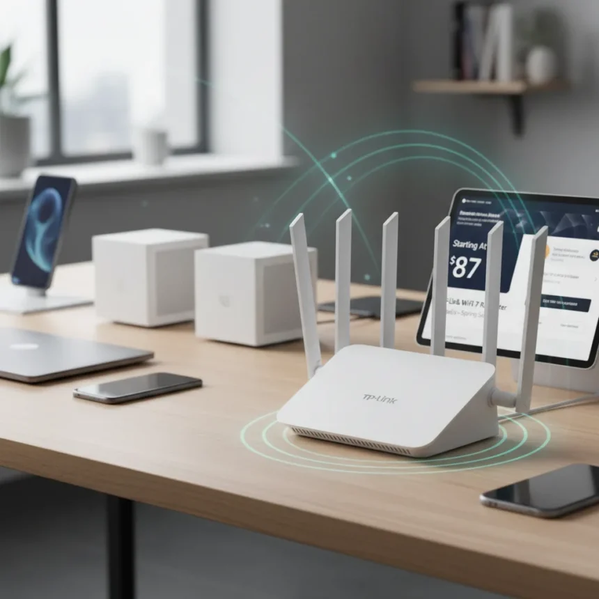 TP-Link Wi-Fi 7 router deals start at $87 on Amazon's Spring Sale — AI-generated illustration