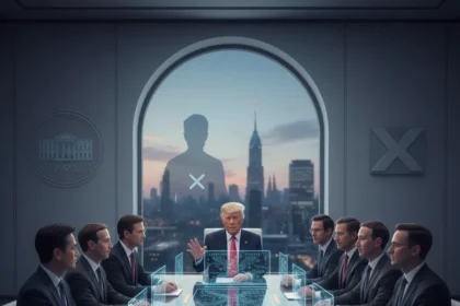 Trump's White House tech council signals Big Tech's Washington power — AI-generated illustration