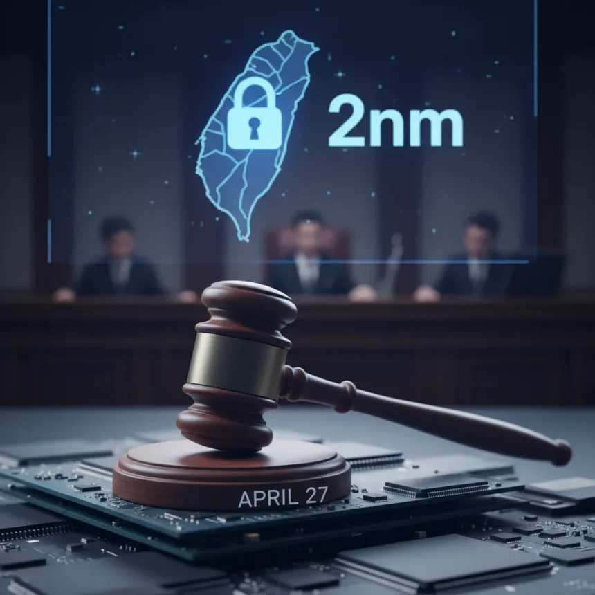 TSMC espionage case heads to verdict in Taiwan's landmark tech security trial — AI-generated illustration