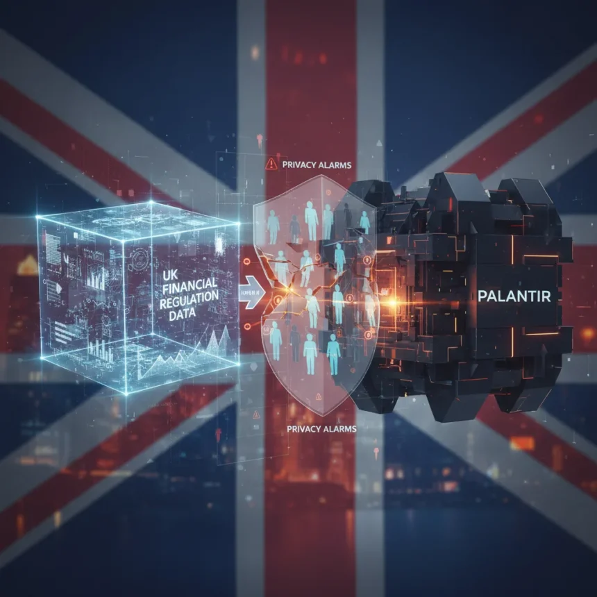 UK Financial Regulation Data Handed to Palantir Amid Privacy Alarms — AI-generated illustration