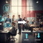 UK SME AI adoption widens productivity gap between leaders and laggards — AI-generated illustration