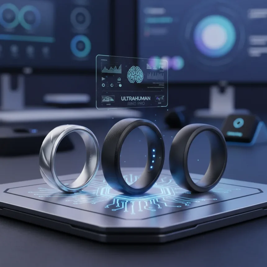 Ultrahuman Ring Pro challenges Oura and Galaxy with 15-day battery — AI-generated illustration