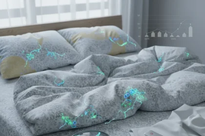 Unwashed bed sheets harbor 17,000 times more bacteria — AI-generated illustration