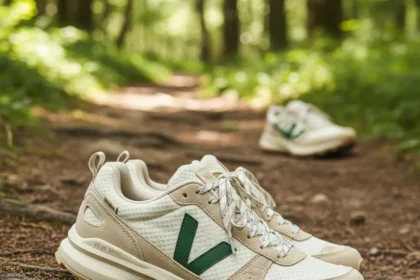 Veja V-10 Trail: The sustainable alternative to Nike Pegasus Trail — AI-generated illustration