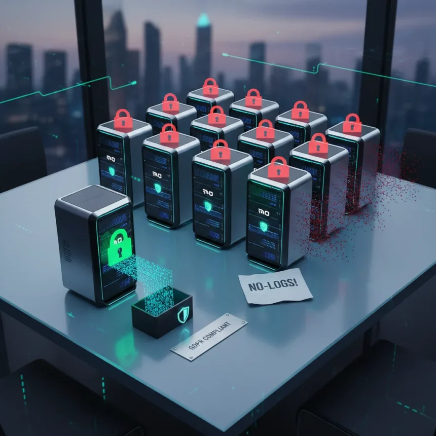 VPN privacy claims fail real-world GDPR test — AI-generated illustration